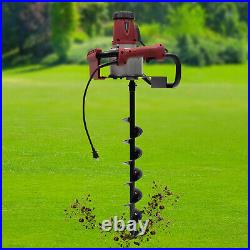 1.6HP 192rpm Powerful Electric Corded Digger Post Hole Auger 2 Drill Bit 1500W