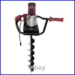 1.6HP 192rpm Powerful Electric Corded Digger Post Hole Auger 2 Drill Bit 1500W