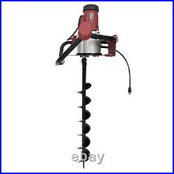 1.6HP 192rpm Powerful Electric Corded Digger Post Hole Auger 2 Drill Bit 1500W