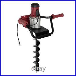 1.6HP 192rpm Powerful Electric Corded Digger Post Hole Auger 2 Drill Bit 1500W