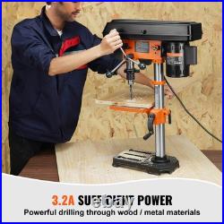 10-Inch 5-Speed Benchtop Drill Press Cast Iron Drill Press 3.2A