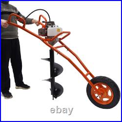 11 Bit Post Hole Digger Gas Powered 63cc 3hp Hand Push Earth Auger Ground Drill
