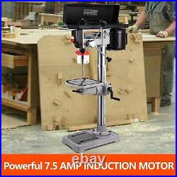 13 Benchtop Drill Press 7.5A 288-3084RPM Tabletop Drilling Machine 0-45°Tilting