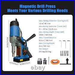 1300W 800RPM Magnetic Drill Press 2922lbf/13000N Mag Force Drilling Machine USA