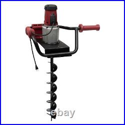 192rpm Powerful Electric Corded Digger Post Hole Auger 2 Drill Bit 1500W 1.6HP
