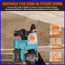 20V Cordless 1-1/8 Rotary Hammer Drill Sds-Plus Brushless Motor Included 2X4.0A