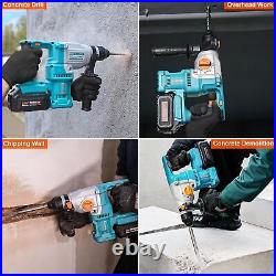 20V Cordless 1-1/8 Rotary Hammer Drill Sds-Plus Brushless Motor Included 2X4.0A