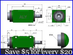 2HP Spindle Unit Power Head BT30 Taper Head for Drilling Milling1500W Waterproof