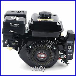 4-Stroke 212CC Electric Start Horizontal Gas Powered Engine Motor Black