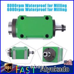 5-Bearing 6000rpm CNC Drilling Power Head Milling Spindle Unit BT30 Waterproof