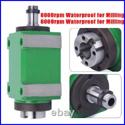 5 Bearing 6000rpm CNC Drilling Power Head Milling Spindle Unit Waterproof 1.5kw