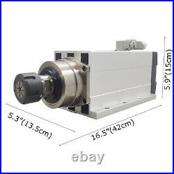 6KW Square Air Cooled Spindle Motor CNC Milling Machine 18000rpm 220V ER32