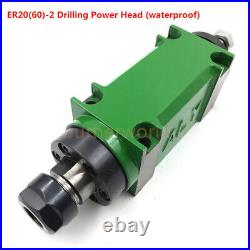 750W 1HP ER20(60) Spindle Motor Belt Spindle Milling 5 Bearings Cutting Milling