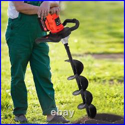 750W Electric Post-Hole Digging Machine Digging Tool+Drill Bit 150mm 0-260rpm US