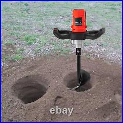 750W Electric Post-Hole Digging Machine Digging Tool+Drill Bit 150mm 0-260rpm US