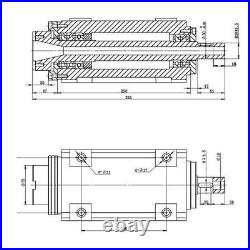 BT40 5-Bearing 3000 rpm CNC Drilling Power Head Milling Spindle Unit Waterproof