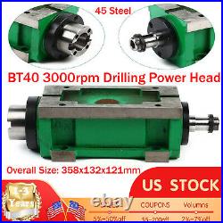 BT40 Spindle Unit Power Milling Head CNC Drilling Power Waterproof Unit 3000rpm