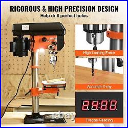 Benchtop Drill Press For Woodworking 12 in 580-3200 RPM 5 Amp 120V Variable Lase