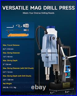 CREWORKS Magnetic Drill Portable MD40 650RPM Bi-Directional Stepless Speed 1300W