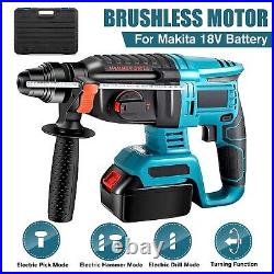 Cordless hammer drill 18V 1400 rpm brushless copper motor 4 modes for drilling