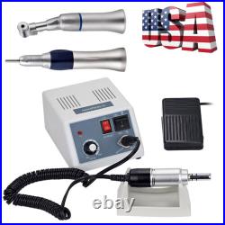 Dental Electric Micromotor Polisher 35K RPM Marathon Handpiece + 10 Drills Burs