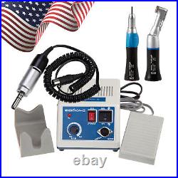 Dental Electric Micromotor Polisher 35k rpm Handpiece Contra angle 10 burs drill