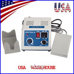 Dental Electric Micromotor Polisher 35k rpm Handpiece Contra angle 10 burs drill