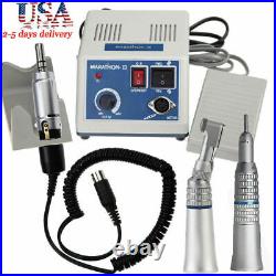 Dental Lab MARATHON 35K RPM Handpiece Electric Micro motor Polisher+ 10Drills