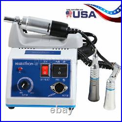 Dental Lab MARATHON 35K RPM Handpiece Electric Micro motor Polisher+ 10Drills