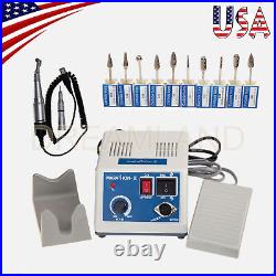 Dental Lab MARATHON 35K RPM Handpiece Electric Micro motor Polisher+ 10Drills