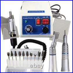 Dental Lab MARATHON 35k Rpm Handpiece Electric Micro motor+10Drills Burs N3 US