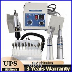 Dental Lab Marathon 35K RPM Handpiece Electric Micro motor+10 Drills Burs N3 US