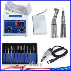 Dental Lab Marathon 35K RPM Handpiece Electric Micro motor+10 Drills Burs N3 US