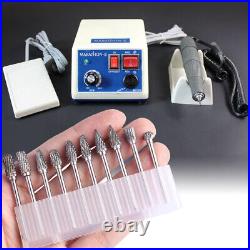 Dental Lab Marathon 35K RPM Handpiece Electric Micro motor+10 Drills Burs N3 US