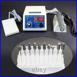 Dental Lab Marathon 35K RPM Handpiece Electric Micro motor+10 Drills Burs N3 US