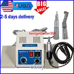 Dental Lab Marathon 35K RPM Handpiece Electric Micro motor+10 Drills Burs US