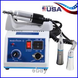 Dental Lab Marathon 35K RPM Handpiece Electric Micro motor+10 Drills Burs US
