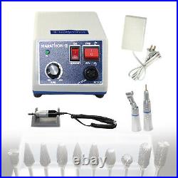 Dental Lab Marathon Handpiece Polishing/10 pcs Burs Drill Kit Micromotor/35K RPM