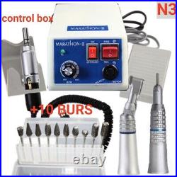 Dental Lab Marathon Micromotor N3 Straight/ Contra Angle Handpiece/10 Drill Burs