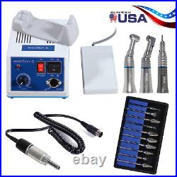 Dental Lab Micromotor Marathon Polisher Machine&35K RPM Handpiece&10x Drill Burs