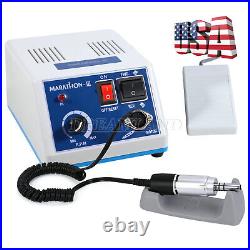 Dental Lab Micromotor Marathon Polisher Machine&35K RPM Handpiece&10x Drill Burs