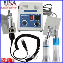 Dental Lab Micromotor Marathon Polisher Machine&35K RPM Handpiece&10x Drill Burs