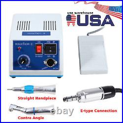 Dental Lab Micromotor Marathon Polisher Machine&35K RPM Handpiece&10x Drill Burs