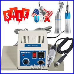 Dental Lab Micromotor Marathon Polisher Machine&35K RPM Handpiece&10x Drill Burs