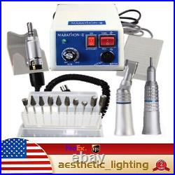 Dental Micro motor Marathon Polisher Machine+10x Drills Burs & 35K RPM Handpiece