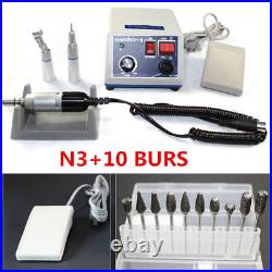 Dental Micro motor Marathon Polisher Machine &10x Drills Burs &35K RPM Handpiece