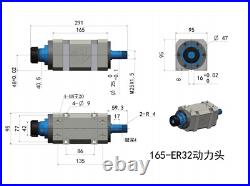 ER32 Spindle Unit Drilling Milling Boring Power Head 3000-8000rpm CNC Machine