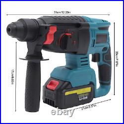 Electric Cordless Brushless Hammer Demolition Concrete Breaker Jack Hammer 850W