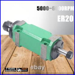 For Drill Milling ER20(60) Power Head Spindle Motor Spindle Unit 5000-6000RPM US