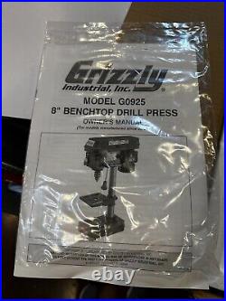 Grizzly Industrial Benchtop Drill Press 1700 RPM 5-Speed 1/3 HP Variable Speed